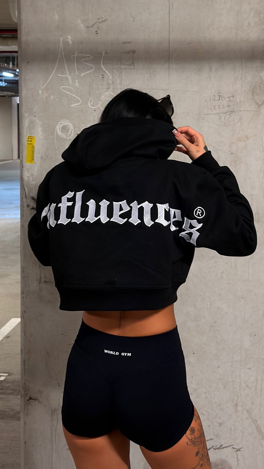 Female crop hoodie