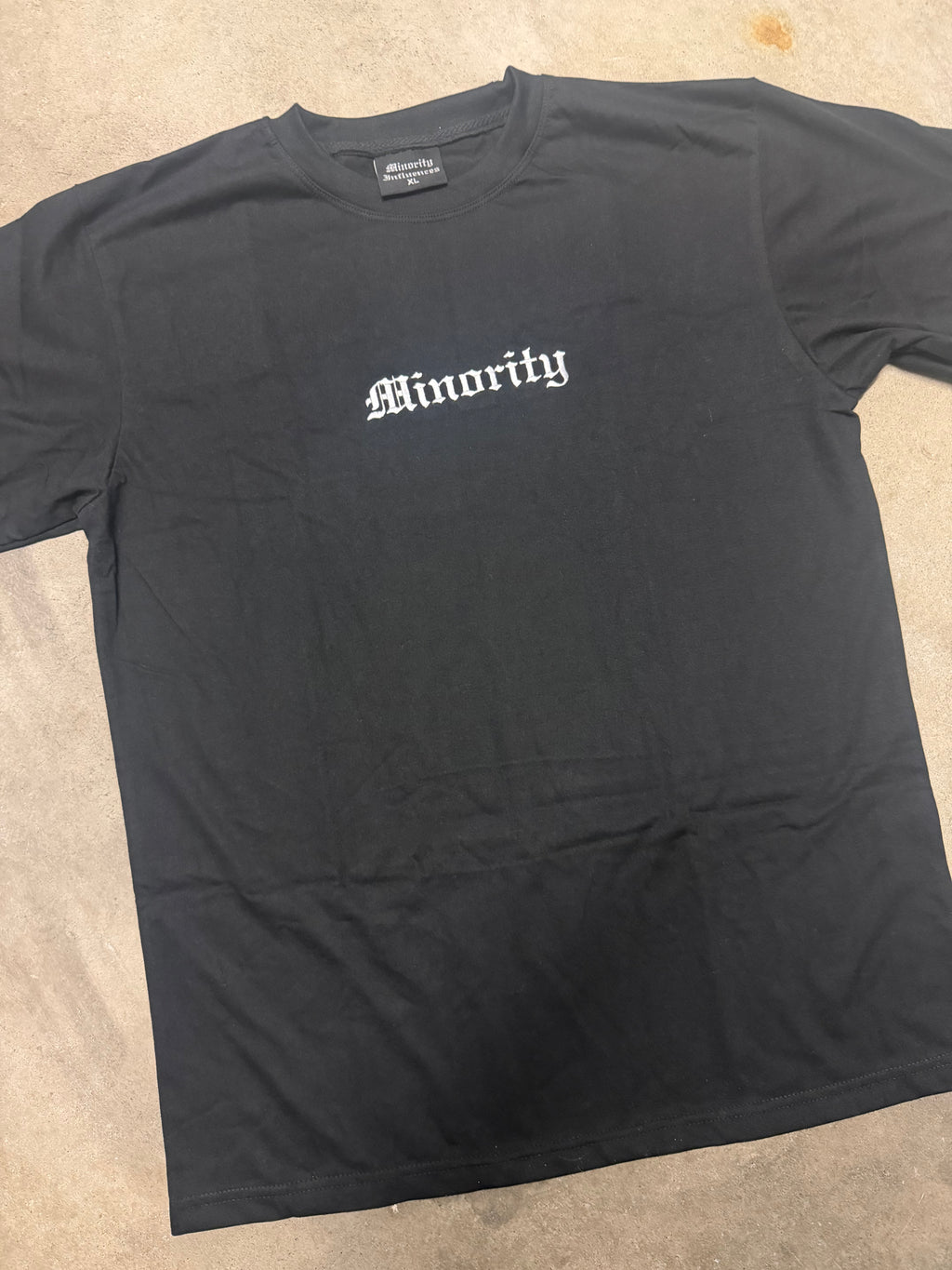 Minority white embroidered
