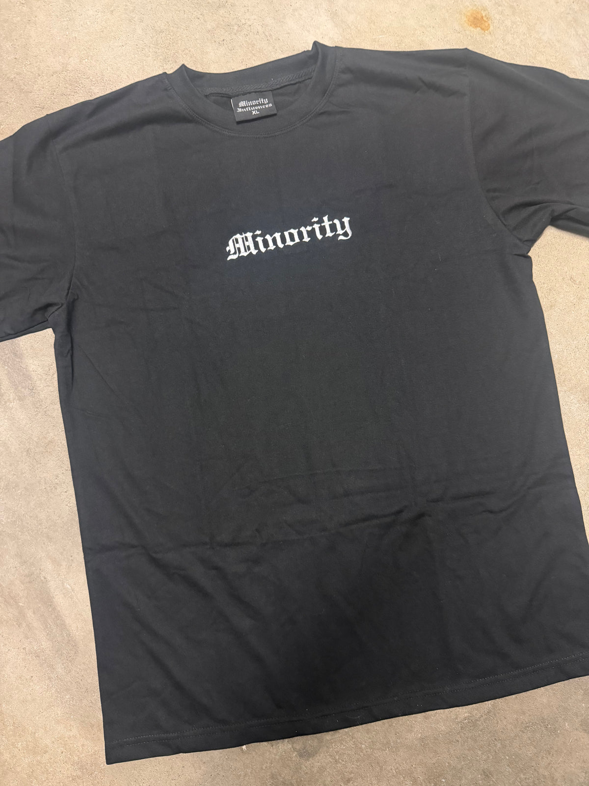 Minority white embroidered