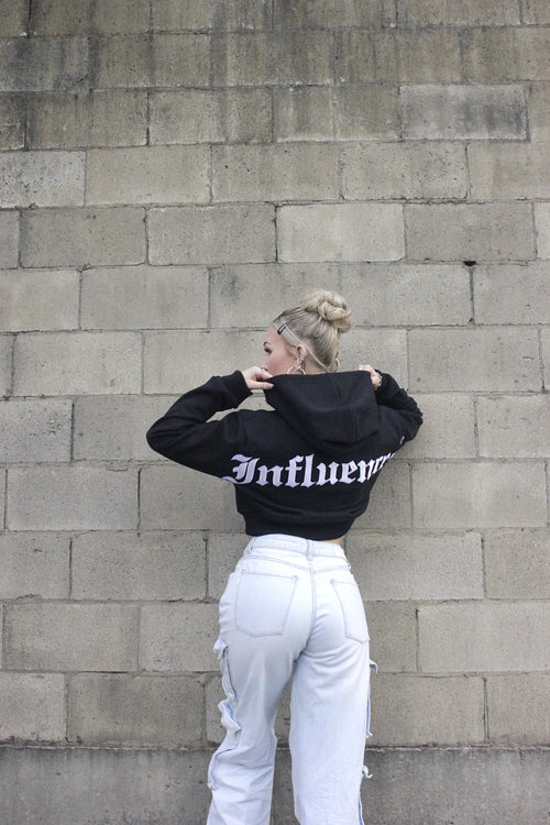 Female crop hoodie